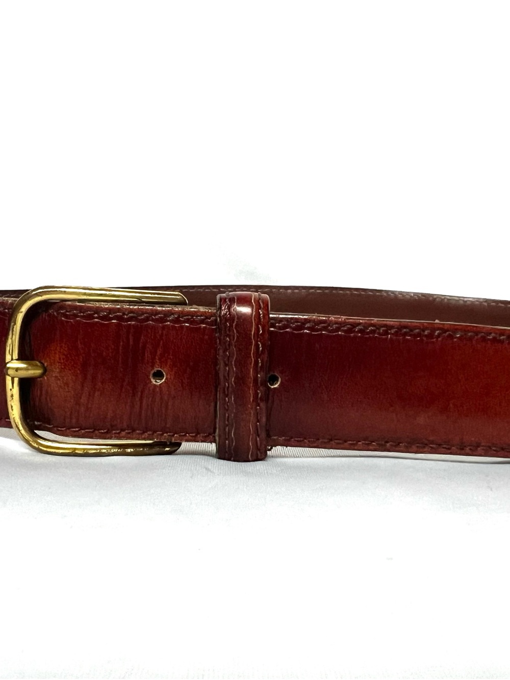 Dooney Bourke Wallington Calf Leather Belt Brown Brass USA Sz 32 Unixes